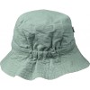 Muntgroen/ecru gestreept zonnehoedje - Sander reversible seersucker sun hat peppermint/sandy